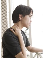 ソーレ(sole)&nbsp;mitsukメンズボブセンターパートメンズミディアム刈り上げなし