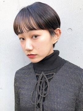 ミィ 表参道(mee.) 【mee.】 ことりベージュ黒髪カタログ毛先パーマ