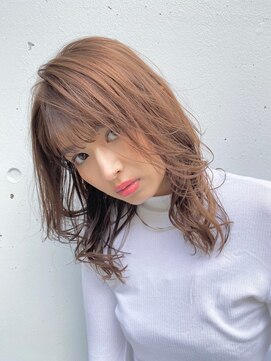 ジーニー 横浜(giinii) giinii横浜_渋谷良太_前髪_くびれミディアム_ラテベージュ