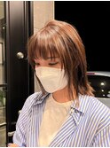 フェイスレイヤー切りっぱなしボブ