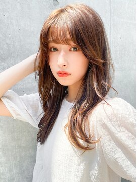 レア 表参道(L'ea) ☆ミディアムヘア暗めカラーグランマッシュデザインカラー