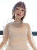 大人かわいい/顔まわりレイヤーボブウルフ/20代30代