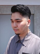 アルフレッド 平針店(alfRed)&nbsp;アップバング×フェードカット　サイドバング　黒髪　20代30代