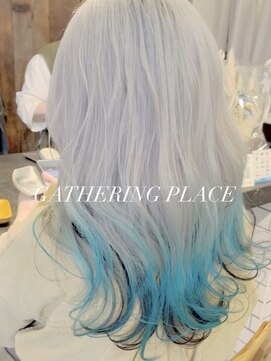 ギャザリング プレイス(GATHERING PLACE) ホワイトシルバーターコイズブルー♪