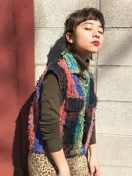 エムスラッシュ たまプラーザ(M.SLASH) ハイライトカラーオン眉ショートウルフM.SLASHたまプラーザ5-6★