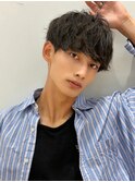 ツイストスパイラルメンズマッシュツイストパーマツーブロック