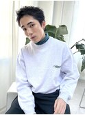 スパイキーショート メンズカット アップバング メンズショート