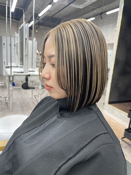 リミットバイアフィナー 大宮店(limit by Afinar) アンブレラカラー切りっぱなしボブケアブリーチ