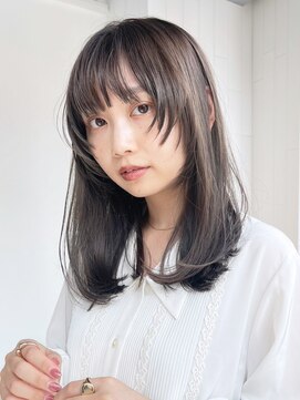 アイティーバイアルバム 藤沢店(IT by ALBUM) グレーベージュグレージュカラーレイヤーロング_ba484801