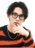 波巻きツイスパセンターパートツーブロックコンマバング韓国黒髪