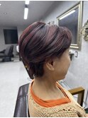 ハイライト×ローズピンク/ショートレイヤー/上品艶感アップ！
