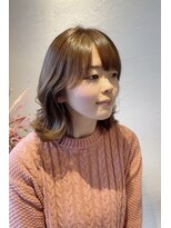 リベラル(liberal)&nbsp;マロンベージュ くびれレイヤー 外ハネ韓国風巻き【20代/_30代】