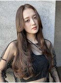 ロングレイヤーカットラベンダーグレーアッシュグレージュ美髪