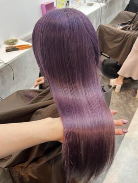 ラビス(Lovis) くびれヘア/アプリコットオレンジ/ハイライトカラー/夏/縮毛矯正