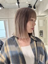 ハイプ(HYPE) 藤沢/ブリーチ/ダブルカラー/ミルクティーベージュ/ヘイリーボブ