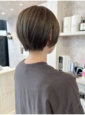 福山市美容室Caary丸みショートヘアナチュラルショートボブ