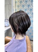 ナチュラル白髪ぼかしショート