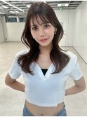 シースルーバング美髪大人可愛いナチュラルカール