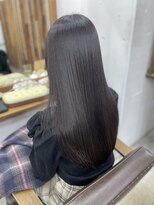 リッカ(RICCA)&nbsp;髪質改善縮毛矯正☆ダークグレージュ×サイドレイヤー/恵比寿
