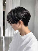 ネオリーブウリ 二子玉川店(Neolive uri)&nbsp;ブルーブラックフェザーパーマサーフカールセンターパート