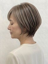 ヌードルバイコア(noodle by CoRe.gn)&nbsp;白髪ぼかしハイライト×似合わせショート/脱白髪染め/大人女性