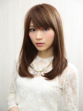 ナチュラルエフ(natural f) 20代30代40代50代大人可愛いモーヴカラーセミディ