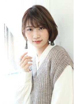 クラン 六甲道(Chlan) ワンカール耳掛け小顔ボブひし形シルエット