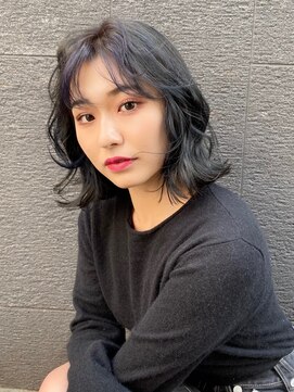 アールプラスヘアサロン(ar+ hair salon) ブルーブラックカラー