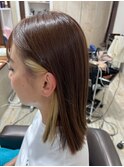 切りっぱなしボブインナーカラー