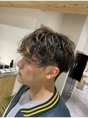 メッシュ ハイライト メッシュキャップ 無造作 ニュアンスパーマ