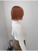 韓国風オレンジのぷつっとボブ【吉祥寺】