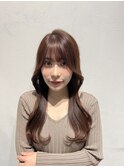 韓国前髪顔周りロング×デザインカラー[心斎橋/髪質改善]
