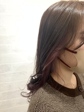 クラッチバイシオンアグリゲイト(CLUTCH by Zi-on aggregate) ピンクベージュインナーカラー×カーキベージュ/地毛風カラー