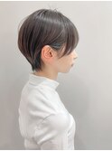 30代40代50代耳かけショート前髪なしハンサムショートカット