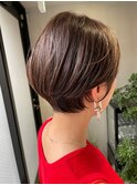 切りっぱなしボブ/美髪/ピンクブラウン[佐賀駅]