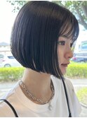 大人マッシュショート丸みショート黒髪ショートベリーショート