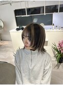 ショートレイヤー×ポイントベージュカラー【ior北千住】