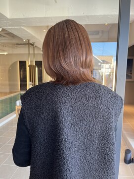 ナットナウ(NOT NOW) レイヤー斜めバング小顔愛され暖色ベージュカラー