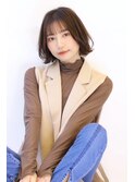 外ハネボブ ナチュラルブラウン