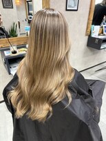 サニー 渋谷(SUNNY) バレイヤージュ、ハイライト、レイヤーロング、グレーベージュ