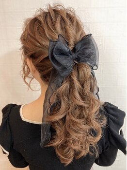 アールイー(Re:)の写真/様々なTPOに合わせた写真映りまで可愛いヘアセット★可愛く崩れにくいモテアレンジは早期予約がおすすめ♪