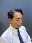 ビジネスフォーマル ツーブロックショート 七三オールバック