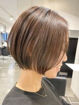 表参道髪質改善カラーウルフショートボブアッシュグレージュ40代