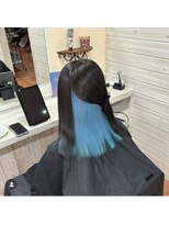 アボックス(abox)&nbsp;ペールブルー/水色/ブルー/インナーカラー/髪質改善/学割/U24