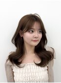 くびれミディ/トレンド韓国ヘア/くびれ巻き/レイヤーカット