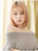 ハイトーンカラー透明感外国人風金髪ボブA0越谷20代30代