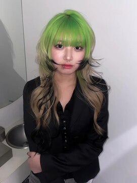 キオクエコ(KIOX eko) デザインカラー/レイヤーウルフカット