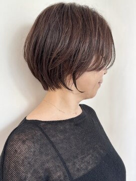 セイドット リー(Say. Ree) say.ショートボブひし形ショートミルクティーベージュ暗めカラー