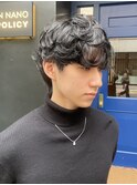 黒髪ルーズパーマ×ゆるマッシュ