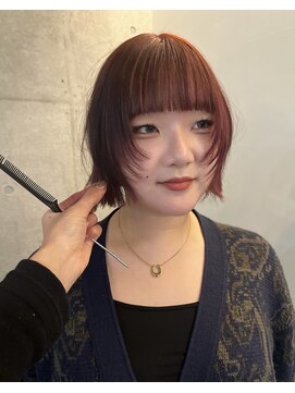 韓国ボブ/韓国へア/暖色カラー